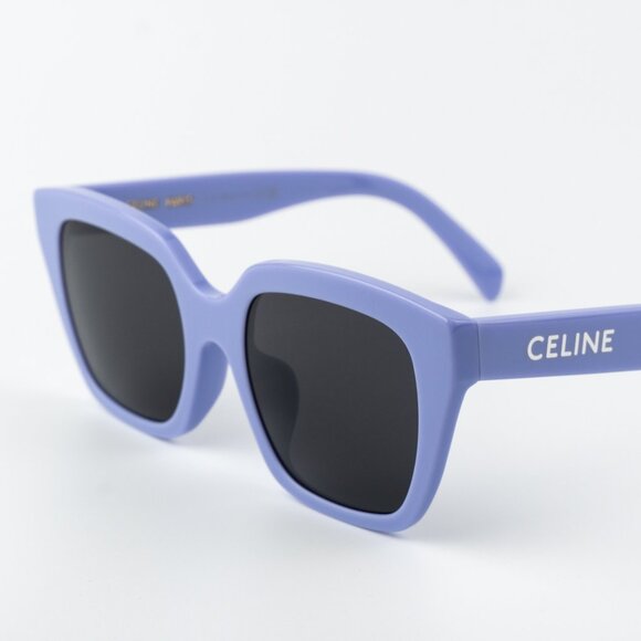 Celine MONOCHROMS Women Sunglasses Shiny Lilac Smoke Grey Geometric CL40198F 78A - Picture 4 of 10